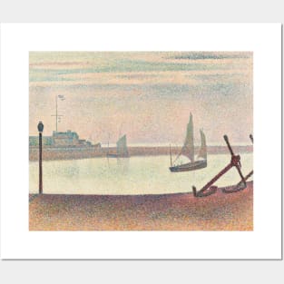 The Channel at Gravelines, Evening by Georges-Pierre Seurat Posters and Art
